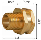GHT au connecteur en laiton de robinet de TNP, 3/4&quot; femelle adaptateur masculin de tuyau d'arrosage à 1/2 »